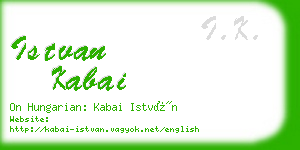 istvan kabai business card